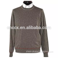 15JW0324 light weight crewneck men plain color pullover sweaters